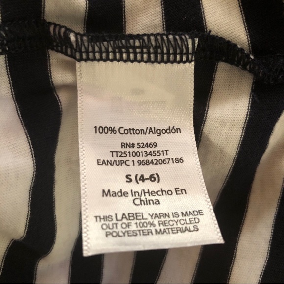 TIME & TRU Womens Tank Top Size Small 4-6 Striped Ruched Front New - Picture 6 of 7